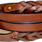 Soft Touch Collars Leather Braided Dog Leash, Brown 6Ft X 3/4 Inch, Naturally Ta