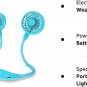 Portable Neck Fan, 2600Mah Battery Operated Sport Fan Ultra Quiet Hands Free USB