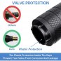 Tire Valve Stem Caps, Black, 4 Pcs/Pack, Anodized Aluminum Tire Valve Cap Set, C