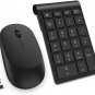 Wireless Number Pad and Mouse Combo, Acedada Portable Ultra Slim 2.4Ghz USB Wire