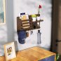 Key Holder for Wall with Magnet Hanging, Rustic Wooden Mail Holder with Key Hook