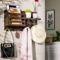 Key Holder for Wall with Magnet Hanging, Rustic Wooden Mail Holder with Key Hook