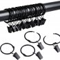 SPLF 36 Pack Metal Openable Curtain Rings with Clips, 1.22 Inch Interior Diamete