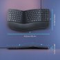 Wired Keyboard, Ergonomic Computer Keyboard - USB Split Keyboard with Wrist Palm