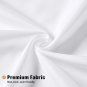 White Fabric Shower Curtain Liner, Simple Shower Curtain or Liner for Modern Neu
