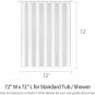 White Fabric Shower Curtain Liner, Simple Shower Curtain or Liner for Modern Neu