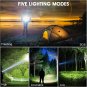 LED Rechargeable Headlamp, 90000 Lumens Super Bright with 5 Modes & IPX6 Level W