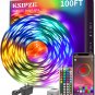 KSIPZE 100Ft Led Strip Lights RGB Music Sync Color Changing,Bluetooth Led Lights