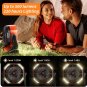 Camping LED Fan with Light, 20000Mah Rechargeable Battery Powered Outdoor Tent F