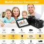 4K Video Camera Camcorder Ultra HD 4K 48MP Youtube Vlogging Camera Recorder with