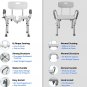 Shower Chair with Arms and Back, Upgraded U-Shaped Seat for inside Shower, Adjus