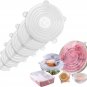 Silicone Stretch Lids, 6 Pack Reusable Silicone Lids, Durable Food Storage Silic