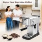 Espresso Machine, 15 Bar Compact Coffee Machine with Steam Wand for Cappuccino,