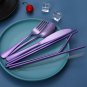 Travel Utensils,Reusable Silverware Set to Go Portable Cutlery Set with a Waterp