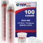 Custom Shop/Tcp Global Full Case of 100 Cups with 50 Lids - 1/2 Pint (10Oz) Pain