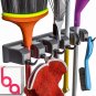 Broom Holder & Wall Mount Garden Tool Organizer - Home Laundry Room, Kitchen, Cl
