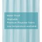 Fabric Shower Curtain Liner with Hem Weighted Bottom, Cyan Waterproof 12 Rust Re