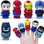 Finger Puppets, 5 Pcs Superhero Figures Finger Puppets Toys Set, Cute Bath Party