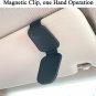 Sunglasses Holders for Car Sun Visor, Magnetic Leather Glasses Eyeglass Hanger C