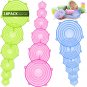 18 Pack Silicone Stretch Lids, 6 Different Sizes Silicone Lids 100% Safe Food Gr