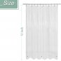 Shower Curtain Liner with Magnets: 72 X 72 Clear PEVA Plastic Shower Curtain for