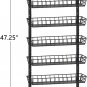Adjustable Wall Mount Spice Rack, 9-Tier Dual-Use (Multi-Use) Organizer, Black