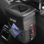 Trash Can with Lid and Storage Pockets, 100% Leak-Proof Organizer, Waterproof Ga