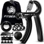Hand Grip Strengthener Workout Kit (5 Pack) Forearm Grip Adjustable Resistance H