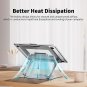 Adjustable Laptop Stand for Desk,Computer Stand Foldable Portable Laptop Riser H