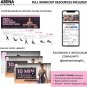 Long Fabric Resistance Bands - Full Body Resistance Bands Set of 4 and Pull up A