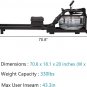 Water Rowing Machine Indoor Water Rower Adjustable Resistance with LCD Monitor H