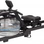 Water Rowing Machine Indoor Water Rower Adjustable Resistance with LCD Monitor H