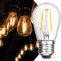 Upgrade IP65 Waterproof Outdoor String Light Bulbs, 2W LED S14 Replacement Shatt