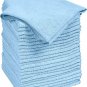 Microfiber Cleaning Cloth, 14 X 14 In., Blue, 24 Pack, Washable and Reusable, Al