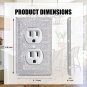 4 Pcs Outlet Covers Shiny Silver Rhinestones Wall Plate 1 Gang Toggle Light Swit
