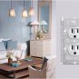 4 Pcs Outlet Covers Shiny Silver Rhinestones Wall Plate 1 Gang Toggle Light Swit