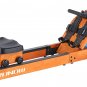 Water Rowing Machine, Wood Water Rower with LCD Monitor Water Resistance Wooden