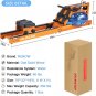 Water Rowing Machine, Wood Water Rower with LCD Monitor Water Resistance Wooden