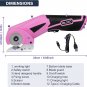 Cordless Electric Scissors, Rechargeable Fabric Scissors with Safety Lock, 4.0V