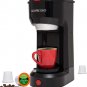 2 in 1 Coffee Brewer, Single Serve and K Cup Compatible & Ground Coffee,Compact