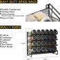 Spice Rack Organizer with 24 Spice Jars, 386 Spice Labels, Chalk Marker and Funn