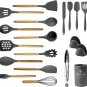 Lemuna 18Pcs Silicone Kitchen Utensils Set, Kitchen Cooking Utensils Set with Ho