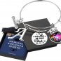 2023 Graduation Gifts Charm Bracelets, 26 Initial Engraved Inspirational Bracele