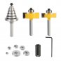 Rabbet Router Bit 1/4 Inch with 6 Bearings,Carbide Tipped Rabbeting Router Bit S