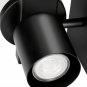 Dual Light Sources Wall Sconces, Black Bathroom Light Fixtures with Glass Shade,