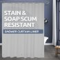 Plastic Shower Curtain Liner, 72X72 Grey Shower Liner Lightweight PEVA Shower Cu