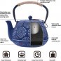 Cast Iron Teapot, Large Capacity 40Oz Tea Kettle with Infuser for Stove Top, Sak