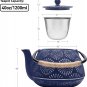 Cast Iron Teapot, Large Capacity 40Oz Tea Kettle with Infuser for Stove Top, Sak
