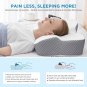 Cervical Memory Foam Cooling Pillow - Ergonomic Pillow for Neck and Shoulder Pai