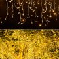 Dazzle Bright 360 LED Christmas Icicle Lights, 29.5 FT 8 Modes Curtain Fairy Lig